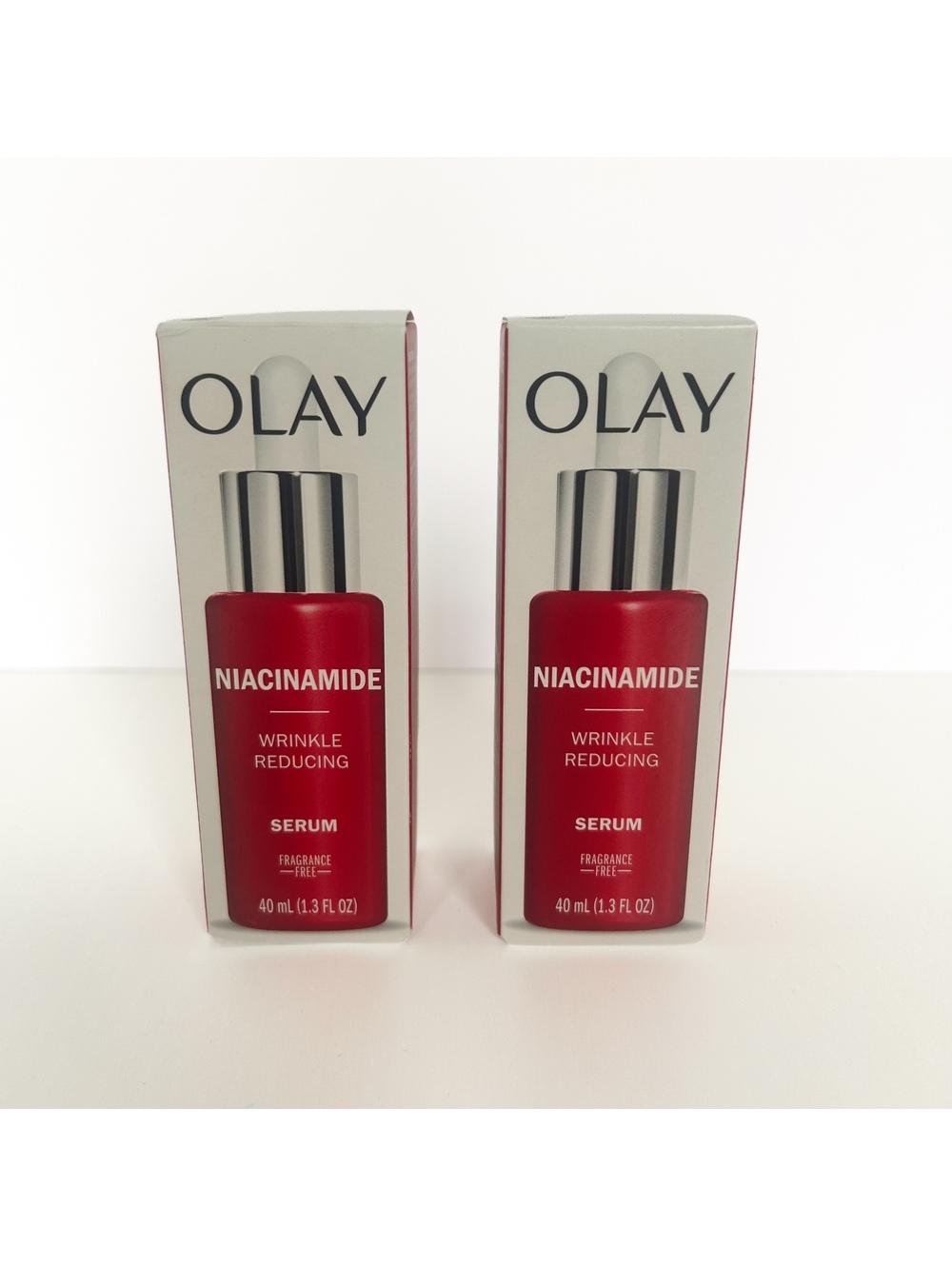 Olay Niacinamide Wrinkle Reducing Serum Fragrance Free 1.3 oz 40 mL 2 Pack New